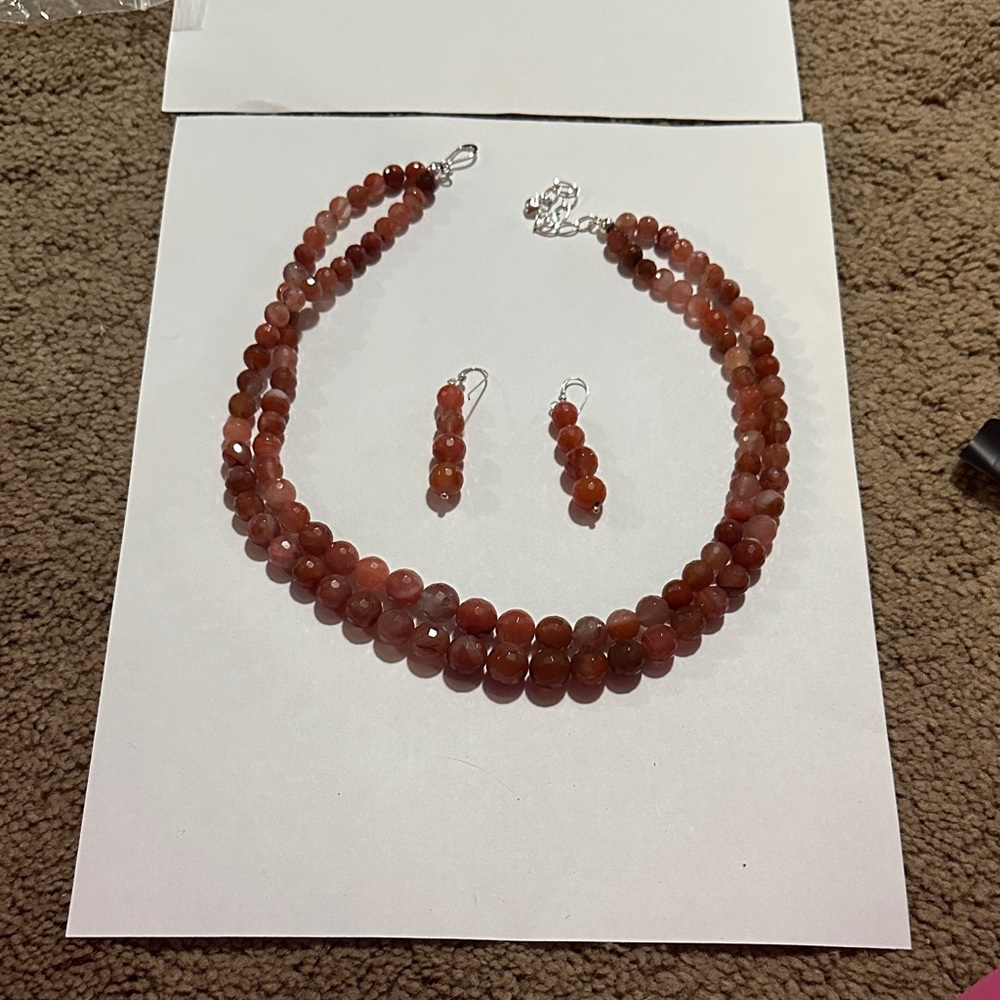 Jay King Rich Red Beaded Necklace Set